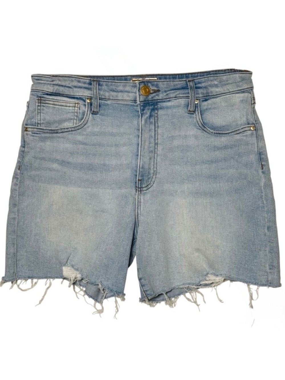 Kut from the Kloth Jenny Shorts Denim Shorts Light Wash Distressed Jorts Size 8